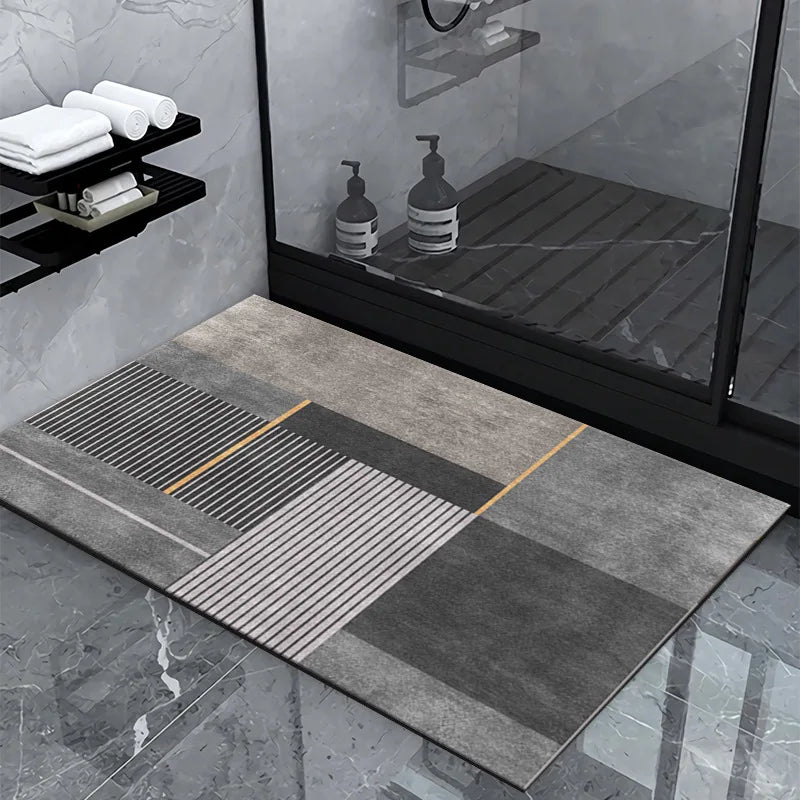 Luxury Diatom Mud Bath Mat – Super Absorbent, Non-Slip, Easy to Clean Bathroom Rug