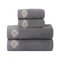 1/2/4pcs Crown Pattern Cotton Towel Set – Soft, Absorbent & Durable Hand and Bath Towels for Family Use