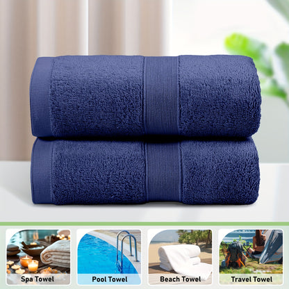 Cotton Bath Towel Set – 2pcs Extra Large – Ultra Soft, Premium Quality