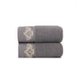 1/2/4pcs Crown Pattern Cotton Towel Set – Soft, Absorbent & Durable Hand and Bath Towels for Family Use