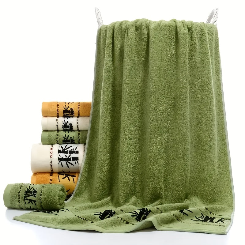 Bamboo Fiber Bath Towel Set – 4pcs Soft & Comfortable