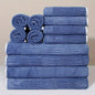 Absorbent Towel Set – 12pcs Highly Absorbent – 4 Washcloths, 4 Hand Towels & 4 Bath Towels