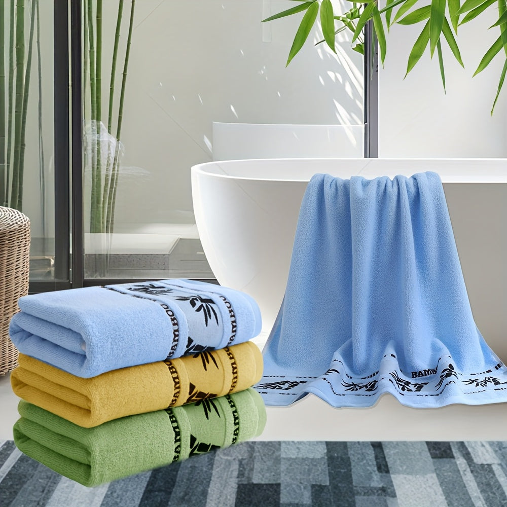 Bamboo Towel Set – 4pcs Ultra Soft Plush Viscose from Bamboo – Super Absorbent & Quick Drying
