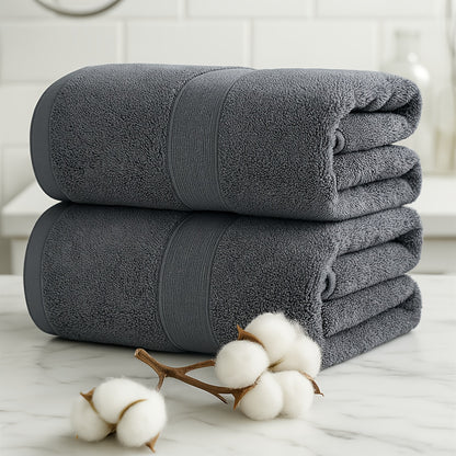 Cotton Bath Towel Set – 2pcs Extra Large – Ultra Soft, Premium Quality