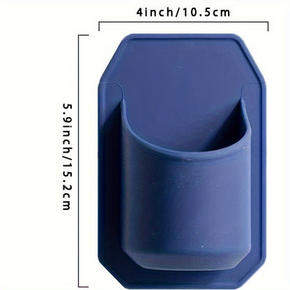 1pc Silicone Shower Beer Holder, Wall-mounted Beverage Can Rack With Grip, Bathroom Drink Caddy, Universal Smartphone Stand, Waterproof Stick-on Cup Holder, Home Essential Bath/Bathroom Accessories