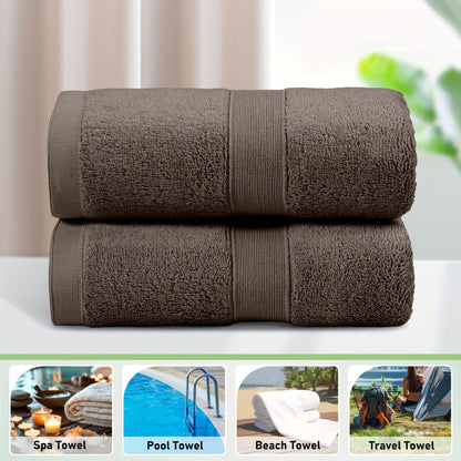 Cotton Bath Towel Set – 2pcs Extra Large – Ultra Soft, Premium Quality