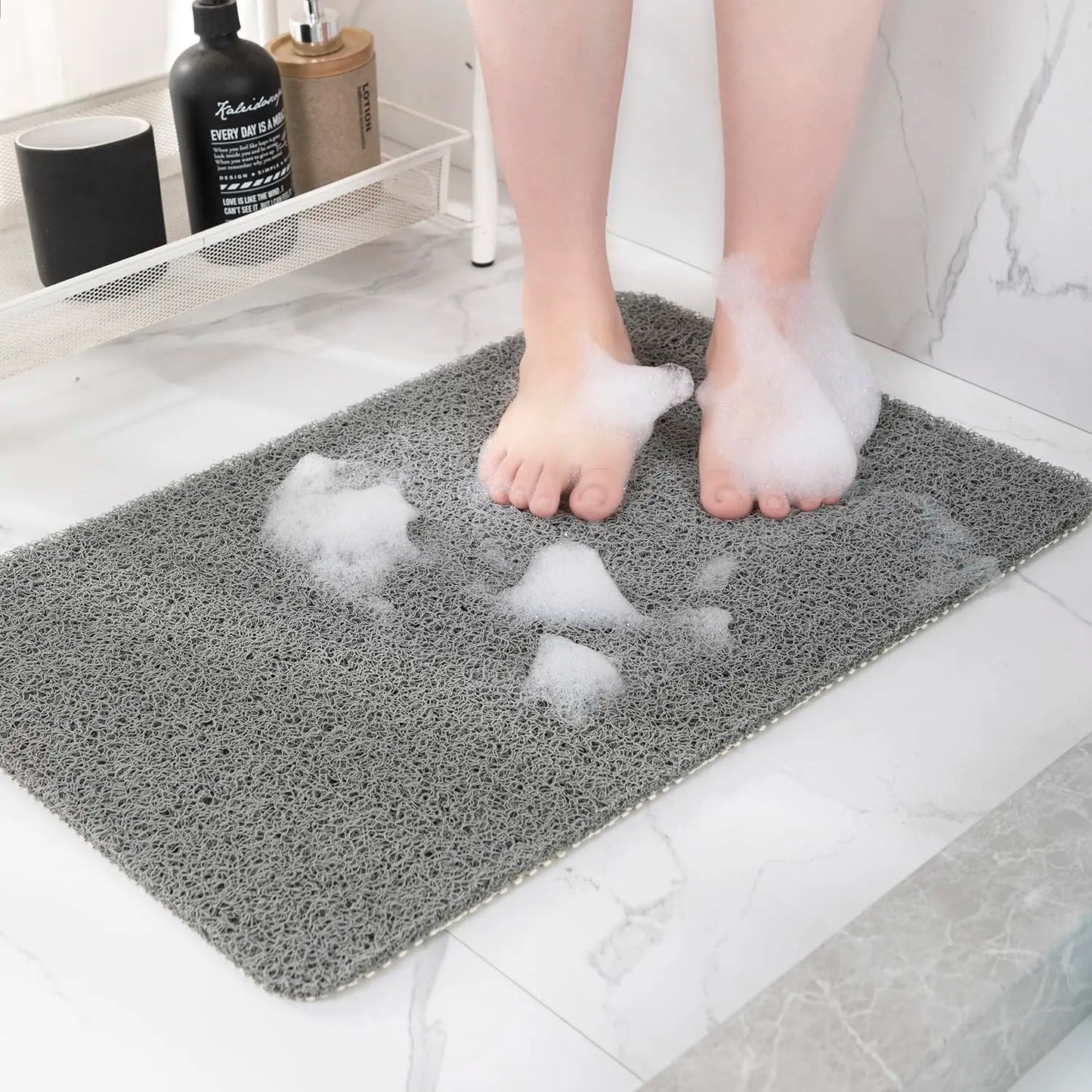 40*60cm/50*80cm Non-slip Bath Mat Super Comfy Shower Mat Anti Slip Bath Mats Drainable Easy To Clean Washable Bathroom Mat