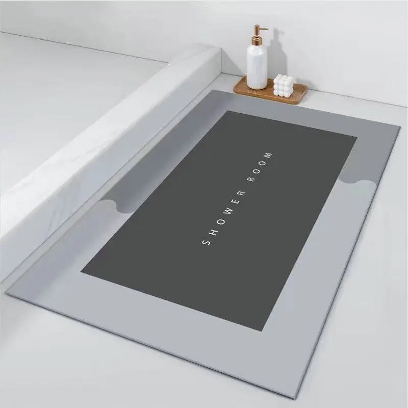 Absorbent Bath Mats Shower Room Non-Slip Bathroom Bathtub Mat Quick-Drying Floor Mats Toilet Foot Pad Easy-cleaning Bathmat