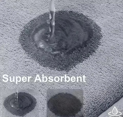 New Bathroom Anti Slip Floor Mat Soft Bathroom Mat Super Absorbent Quick Dry Bath Mat Thickened Flannel Fabric Non-Slip Door Mat