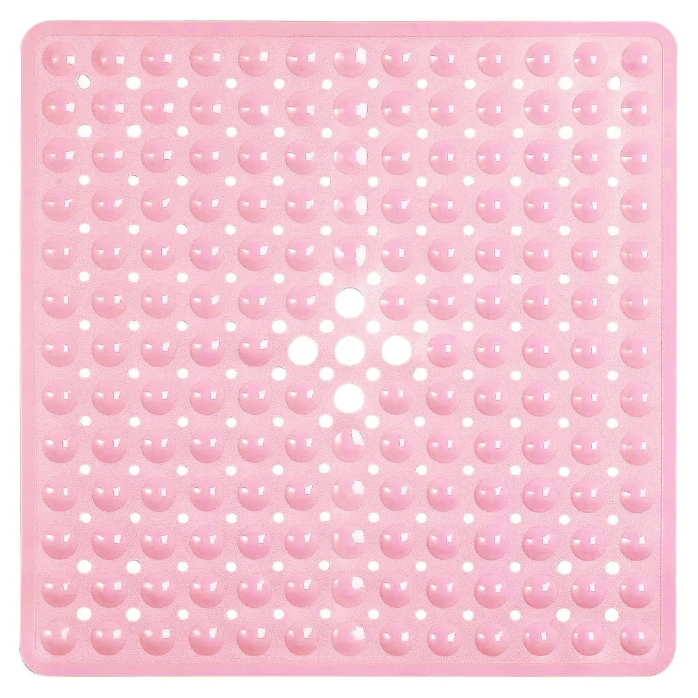 53x53cm Shower Mat Suction Cup PVC Anti Slip Bath Mat Square Shower Floor Pad Non Slip Safety Mat for Bathtub Bathroom Carpet