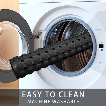 Non-Slip Bath Mat with Drain Holes - Quick Dry TPE Shower Floor Mat, Stays Flat No Curling