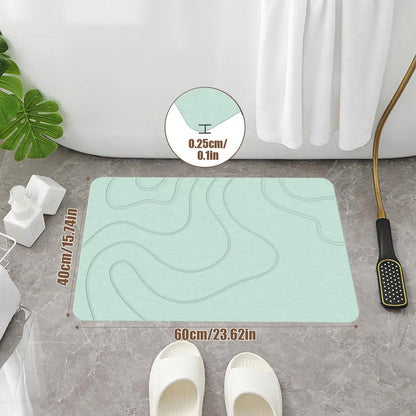 Non Slip Bath Mat with Strong Suction Cups for Shower Tub Floor Soft Comfortable Quick Dry Bathroom Rug