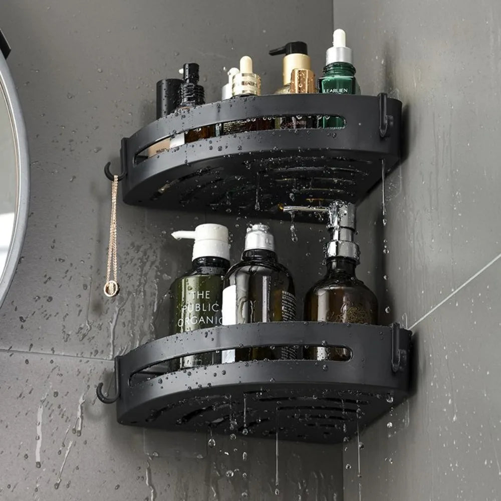 3/2/1 PCS Strong Adhesive No Drill Shower Shelf Storage Upgraded Waterproof Bathroom Organizer Shampoo & Towel Holder Wall Mount