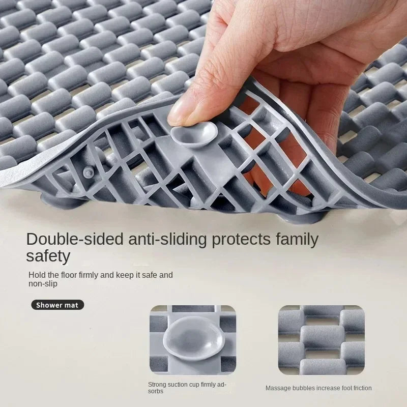 Bathroom Anti Slip Bathmat Quick Drying Household Anti Fall Toilet Floor Rug Bathroom Shower Foot Mat Safety Hollow Waterproof