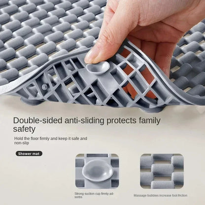 Bathroom Anti Slip Bathmat Quick Drying Household Anti Fall Toilet Floor Rug Bathroom Shower Foot Mat Safety Hollow Waterproof