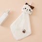 Cute Cat Coral Velvet Kitchen Hand Towel