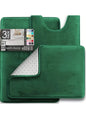 3PC  Bathroom Rugs Velvet Memory Foam Non-Slip Bath Rugs Machine Wash Dries Quickly - Ultra Soft Bath Mats for Bedroom kitchen