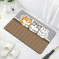 Cartoon Bathroom Soft Diatomaceous Mud Floor Mat, Bathroom Absorbent Foot Mat, Toilet Sink, Bedroom Mat, Carpet