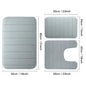 3Pc Sets Bath Mats Non Slip Memory Foam Bathroom Soft Rugs Water Absorption Dry Fast Bath Mat Machine Washable For Home Floor