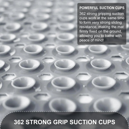 Bath Tub and Shower Mats Non Slip Bath Mat, Non Slip 40 x 16 Inch Extra Large Bathtub Mat, Machine Washable Bathmat with Drain