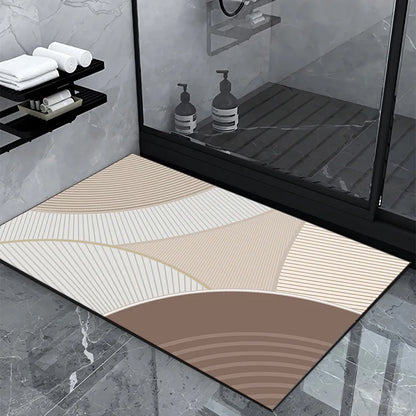 Luxury Diatom Mud Bath Mat – Super Absorbent, Non-Slip, Easy to Clean Bathroom Rug