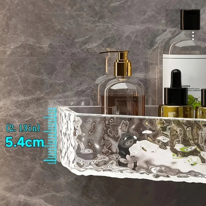 Corner Shelf Wall Mount Corner Glacier Design Bathroom Shelf Organizer Shampoo Soap Storage Shower Caddy Bathroom Accessories