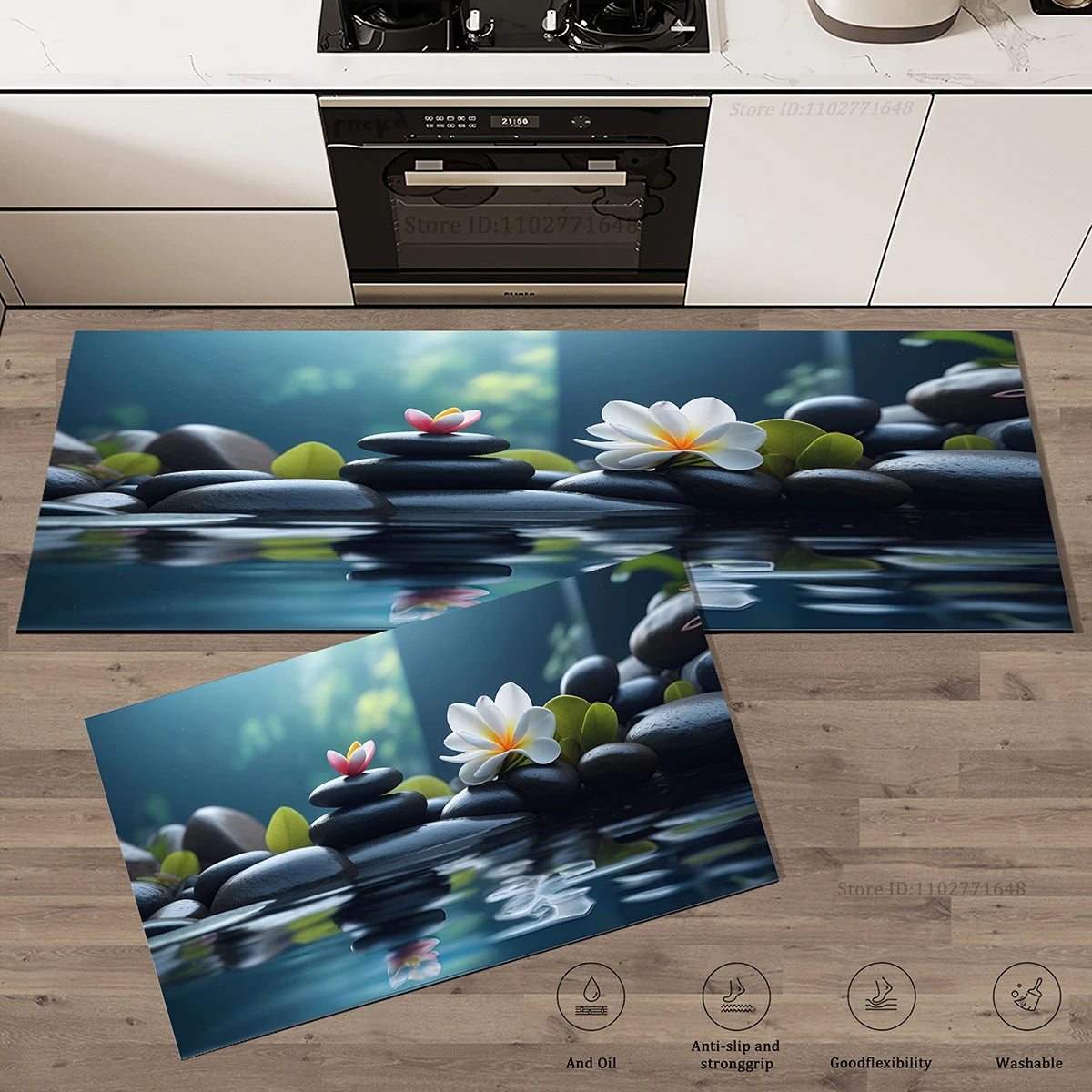 High Quality Floor Mats Absorbent Non-Slip Kitchen Entrance Doormat Pebble Rug Carpet Waterproof Washable Living Room Stones Mat