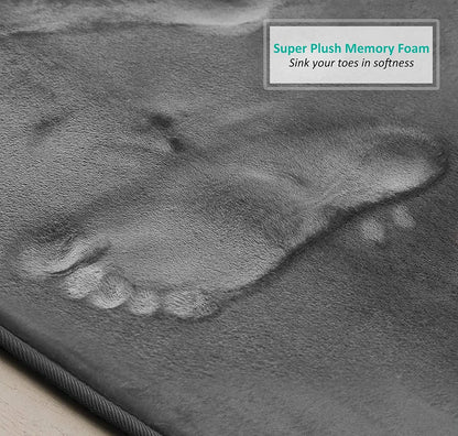 3PC  Bathroom Rugs Velvet Memory Foam Non-Slip Bath Rugs Machine Wash Dries Quickly - Ultra Soft Bath Mats for Bedroom kitchen