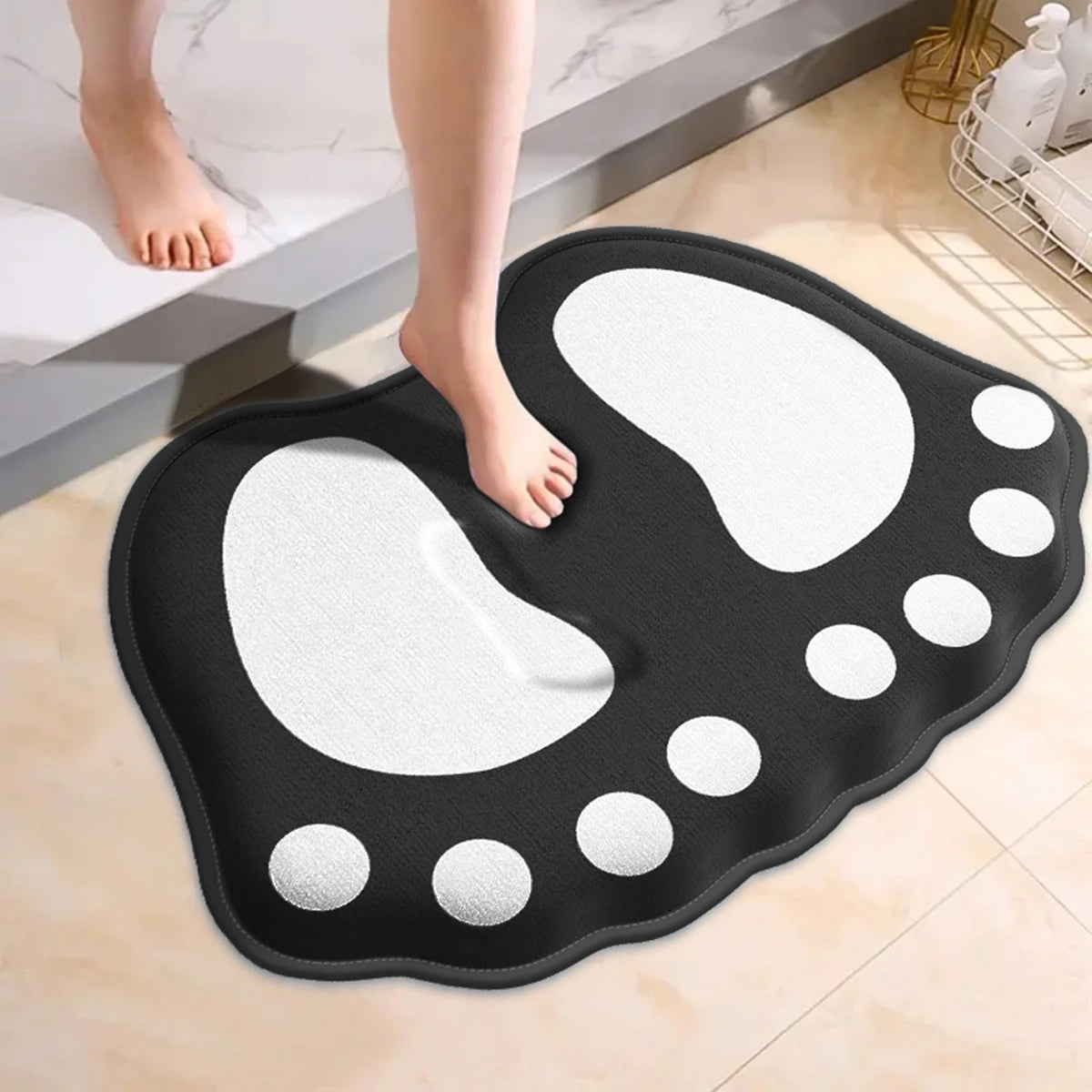 Bath mat anti slip bathroom mat claw pattern bathroom carpet absorbent bathroom carpet door mat floor mat home decoration
