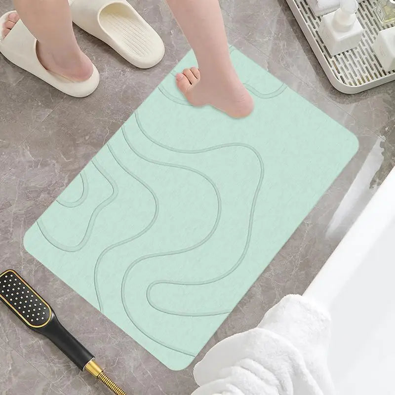 Non Slip Bath Mat with Strong Suction Cups for Shower Tub Floor Soft Comfortable Quick Dry Bathroom Rug