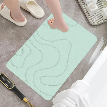 Non Slip Bath Mat with Strong Suction Cups for Shower Tub Floor Soft Comfortable Quick Dry Bathroom Rug