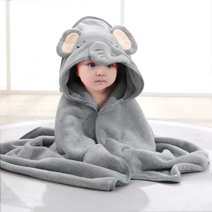 Cartoon Animal Baby Hooded Bath Towel