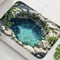 1PC koi print pattern bathroom anti slip floor mat shower room small carpet home decoration mat door mat absorbent foot mat