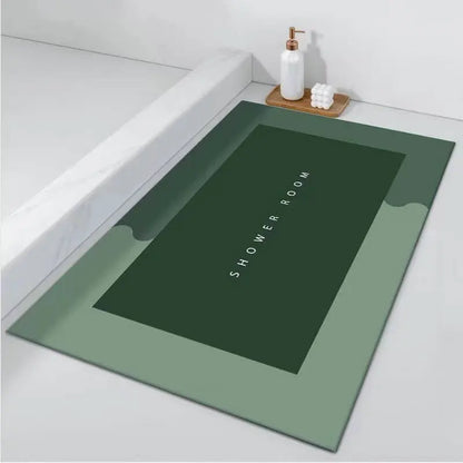 Absorbent Bath Mats Shower Room Non-Slip Bathroom Bathtub Mat Quick-Drying Floor Mats Toilet Foot Pad Easy-cleaning Bathmat