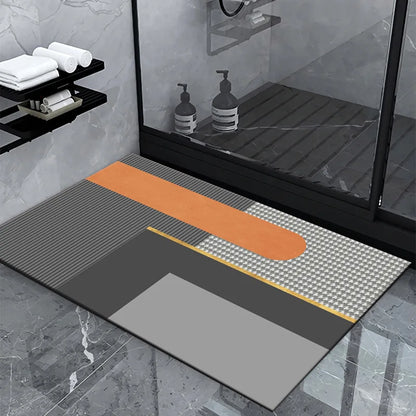 Luxury Diatom Mud Bath Mat – Super Absorbent, Non-Slip, Easy to Clean Bathroom Rug