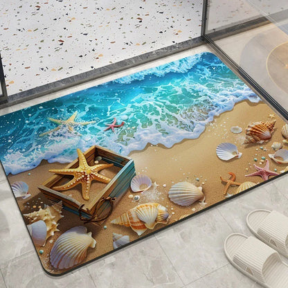 Home decoration bedroom living room entrance entrance floor mat sea animal dolphin pattern kitchen bathroom absorbent carpet