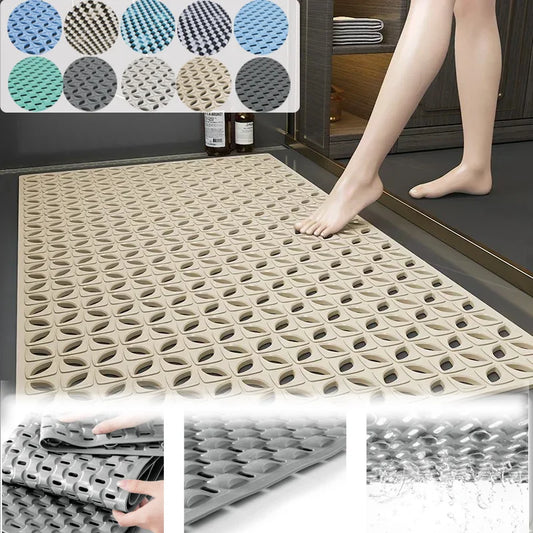 Bathroom Anti Slip Bathmat Quick Drying Household Anti Fall Toilet Floor Rug Bathroom Shower Foot Mat Safety Hollow Waterproof