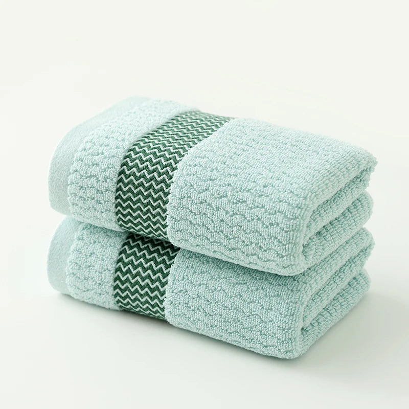 2pcs Thickened Absorbent Cotton Towels | Soft, Quick-Dry, High Absorption