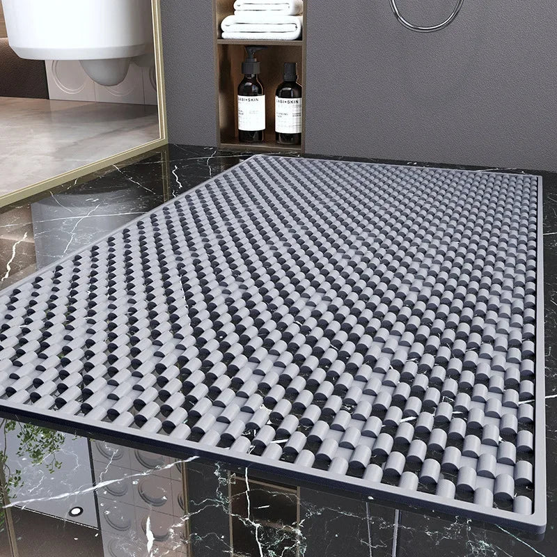 Bathroom Anti Slip Bathmat Quick Drying Household Anti Fall Toilet Floor Rug Bathroom Shower Foot Mat Safety Hollow Waterproof