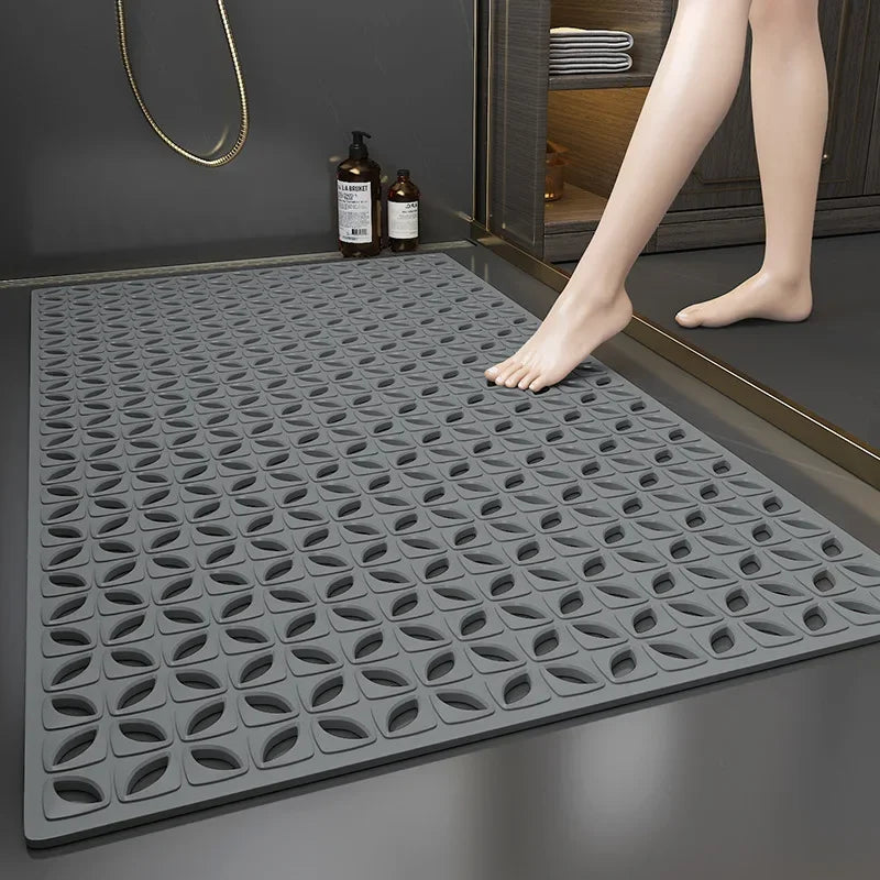 Bathroom Anti Slip Bathmat Quick Drying Household Anti Fall Toilet Floor Rug Bathroom Shower Foot Mat Safety Hollow Waterproof