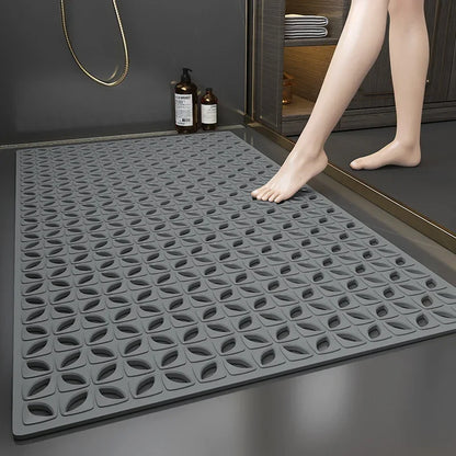 Bathroom Anti Slip Bathmat Quick Drying Household Anti Fall Toilet Floor Rug Bathroom Shower Foot Mat Safety Hollow Waterproof