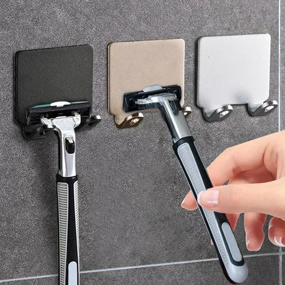 1PC Punch Free Shaving Razor Holder Men Shaving Shaver Storage Hook Wall Shelf Bathroom Razor Rack Wall Kitchen Accessories