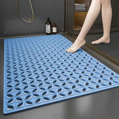 Bathroom Anti Slip Bathmat Quick Drying Household Anti Fall Toilet Floor Rug Bathroom Shower Foot Mat Safety Hollow Waterproof