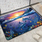 Home decoration bedroom living room entrance entrance floor mat sea animal dolphin pattern kitchen bathroom absorbent carpet