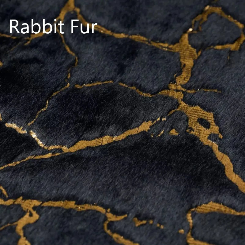 Marble Bathroom Rugs Nonslip Black Gold Bathroom Mats Soft Rabbit Fur Bath Mats for Bathroom Floor Mats Carpet коврик для ванной