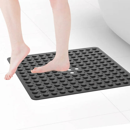 53x53cm Shower Mat Suction Cup PVC Anti Slip Bath Mat Square Shower Floor Pad Non Slip Safety Mat for Bathtub Bathroom Carpet