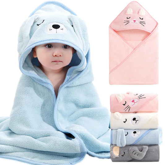 Cartoon Animal Baby Hooded Bath Towel
