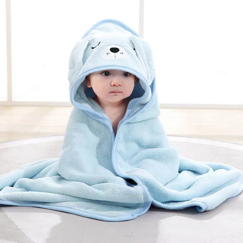 Cartoon Animal Baby Hooded Bath Towel
