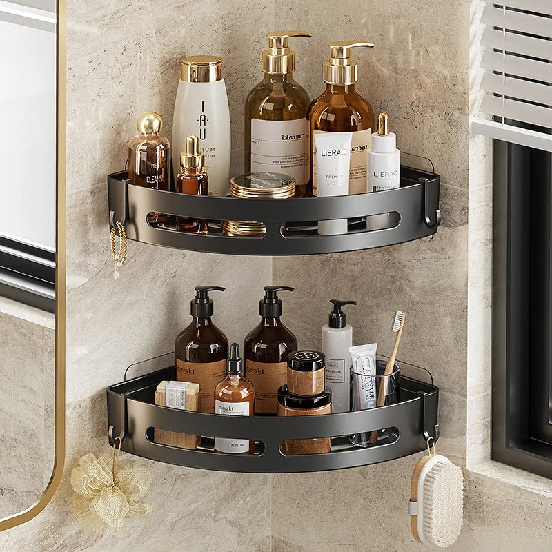 3/2/1 PCS Strong Adhesive No Drill Shower Shelf Storage Upgraded Waterproof Bathroom Organizer Shampoo & Towel Holder Wall Mount
