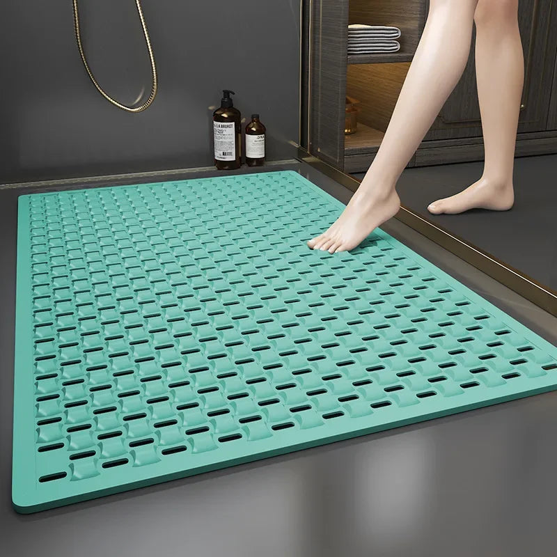 Bathroom Anti Slip Bathmat Quick Drying Household Anti Fall Toilet Floor Rug Bathroom Shower Foot Mat Safety Hollow Waterproof